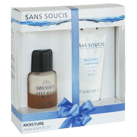 Sans Soucis Moisture Deep Moist Depot Aqua Benefits Set i gruppen Ansikte / Serum / Alla hudtyper hos Hudotekets Webshop (10008PROM)