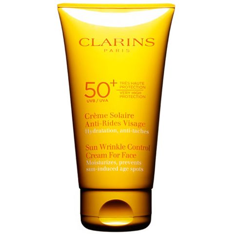Clarins Sun Wrinkle Control Cream For Face SPF 50+ i gruppen Sol / Solkräm hos Hudotekets Webshop (20738000-1)