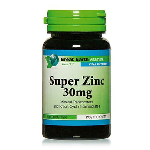 Great Earth Vitamins Super Zinc 30 mg i gruppen Kropp / Kosttillskott / Vitaminer & Mineraler hos Hudotekets Webshop (5683)