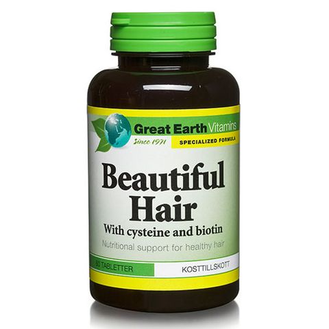 Great Earth Vitamins Beautiful Hair i gruppen Hår / Kosttillskott / Hårkvalitet hos Hudotekets Webshop (5689)