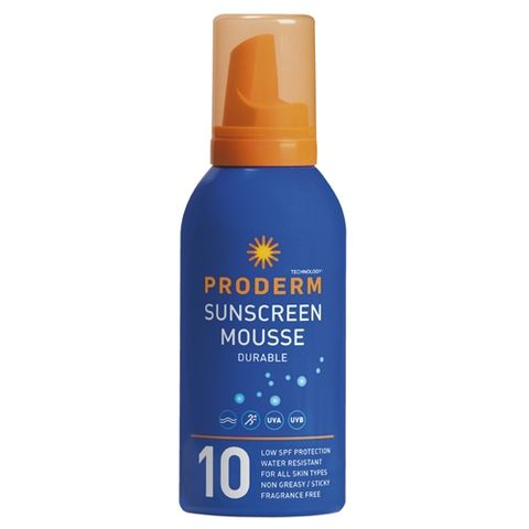 Proderm Sunscreen Mousse SPF 10 150 ml i gruppen Kroppsvård / Sol hos Hudotekets Webshop (7330052020064)
