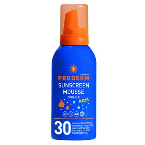Proderm Sunscreen Mousse SPF 30 Kids i gruppen Kropp / Senast inkommet hos Hudotekets Webshop (7330052020316)
