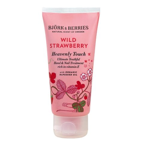 Björk&Berries Wild Strawberry Heavenly Touch Hand & Nail Treatment i gruppen Kropp / Händer & fötter / Cremer hos Hudotekets Webshop (HO281)