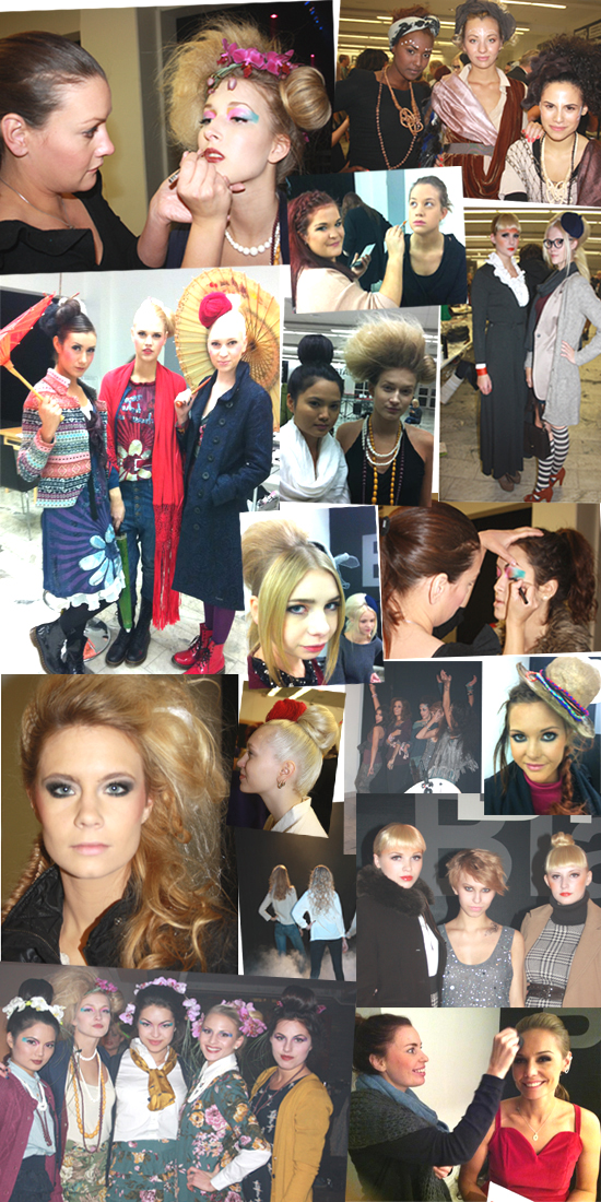 Backstagebilder från modeshow