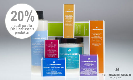 Ole Henriksen 20% rabatt