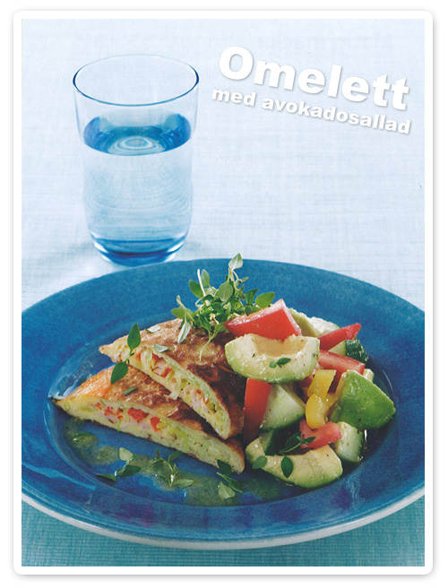 omelett med avokado