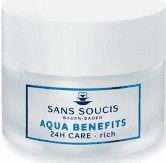 Sans Soucis Moisture Aqua Benefits 24-hour Care for Dry Skin i gruppen Ansikte / Ansiktskräm / 24-h kräm / 24h-kräm för torr hud hos Hudotekets Webshop (10605)