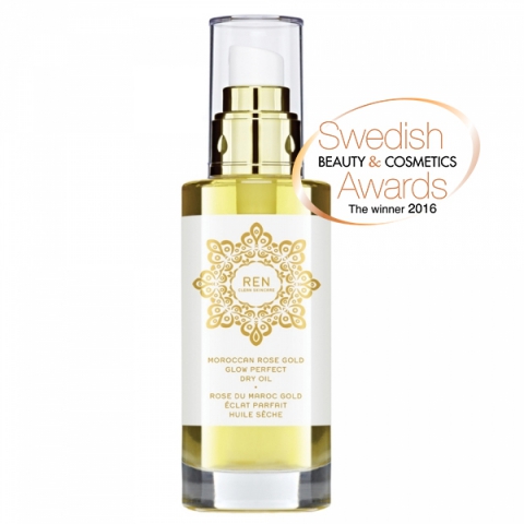 REN Moroccan Rose Gold Glow Perfect Dry Oil i gruppen Eko & vegan / Vegansk hudvård hos Hudotekets Webshop (121075)