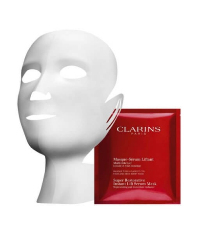 Clarins Super Restorative Instant Lift Serum-Mask X 5 st i gruppen Ansikte / Ansiktsmask / Mogen hud hos Hudotekets Webshop (20168000-1)