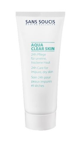 Sans Soucis Aqua Clear Skin 24-hour Care Dry Skin, 40 ml i gruppen Ansikte / Ansiktskräm / 24-h kräm / 24h-kräm för fet hud hos Hudotekets Webshop (24337)