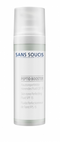 Sans Soucis Peptid Booster Skin Tone Perfecting Fluid SPF 15 i gruppen Ansikte / Ansiktskräm / Dagkräm med SPF hos Hudotekets Webshop (24526)