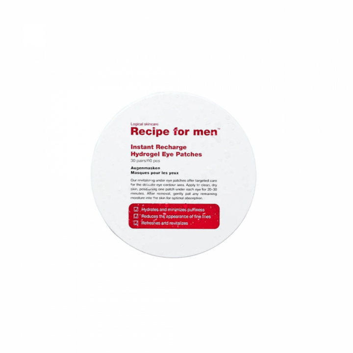 Recipe for men Instant Recharge Hydrogel Eye Patches i gruppen Ansikte / Ögon / Ögonmask hos Hudotekets Webshop (24814)