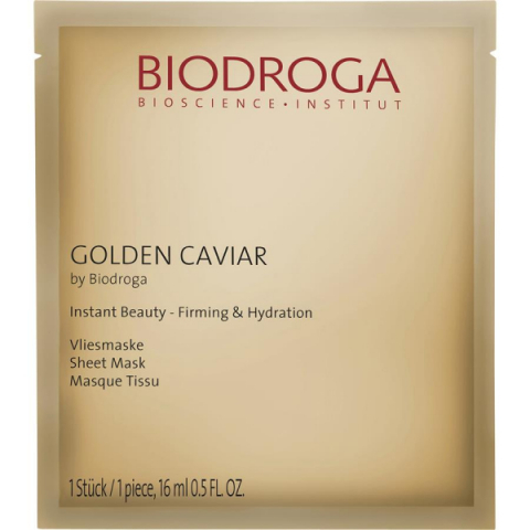 Biodroga Golden Caviar Instant Beauty - Firming and Hydration Sheet Mask X 1 i gruppen Ansikte / Ansiktsmask / Mogen hud hos Hudotekets Webshop (45368)