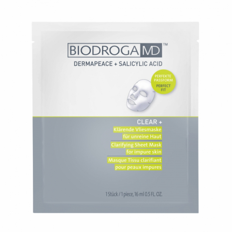 Biodroga MD Clear + Clarifying Sheet Mask 1 st i gruppen Ansikte / Ansiktsmask hos Hudotekets Webshop (45446)
