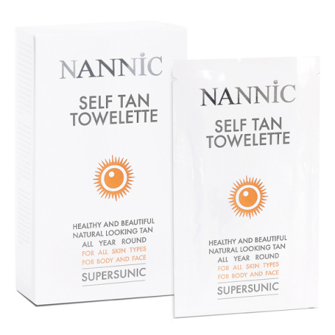 Nannic Supersunic Self Tan Towelette 8-pack i gruppen Brun Utan Sol hos Hudotekets Webshop (4704nannic)