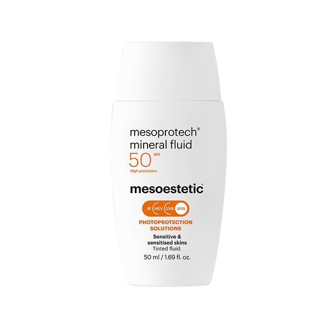 Mesoestetic Mesoprotech Mineral Fluid 50 i gruppen Sol / Solkräm hos Hudotekets Webshop (510111)