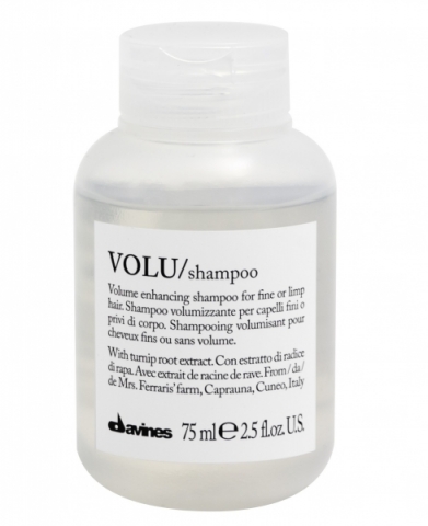 Davines Essential Haircare VOLU Volume Enhancing Shampoo Travel Size i gruppen Eko & vegan / Vegansk hårvård hos Hudotekets Webshop (51890)