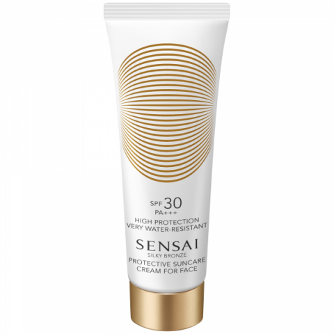 Sensai Silky Bronze Protective Cream Face SPF 30 i gruppen Sol / Solkräm hos Hudotekets Webshop (58605)