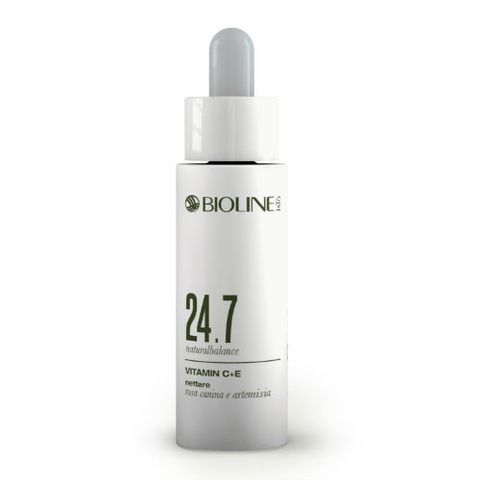Bioline 24.7 Natural Balance Vitamin C+E Nectar i gruppen Ansikte / Serum & olja / Fet hud hos Hudotekets Webshop (6246)