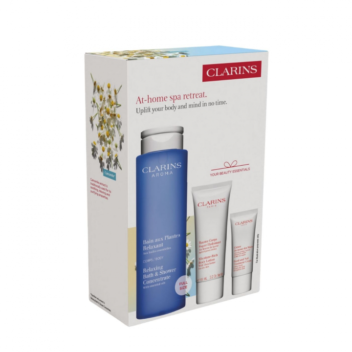 Clarins At-Home Spa Retreat kit 330 ml i gruppen Kropp / Kit & Paket hos Hudotekets Webshop (65259)