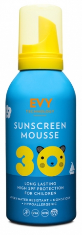 Evy Technology Sunscreen Mousse Kids SPF 30 i gruppen Eko & vegan / Vegansk hudvård hos Hudotekets Webshop (73300520203165)