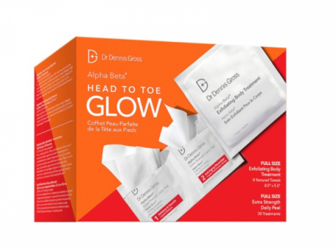 Dr Dennis Gross Alpha Beta Peel Head To Toe Glow Kit i gruppen Ansikte / Ansiktspeeling / Peel pads hos Hudotekets Webshop (DG-35486)