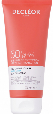 Decléor Aloe Vera Sun Gel-Cream SPF 50+ i gruppen Sol / Solkräm hos Hudotekets Webshop (E32041)