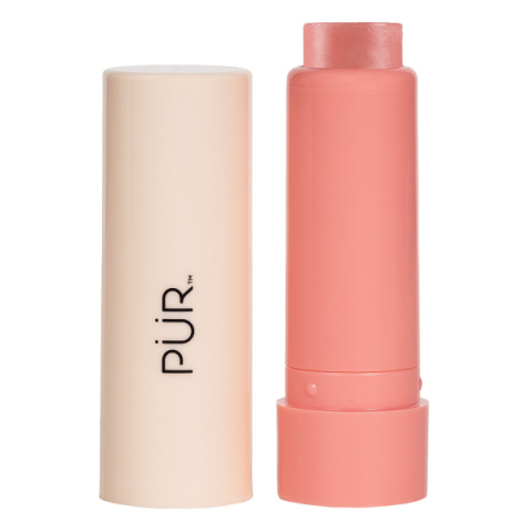 PÜR Silky Tint Creamy Multitasking Stick with Peptides Coral Cosmo i gruppen Makeup / Bas / Rouge hos Hudotekets Webshop (F1077)