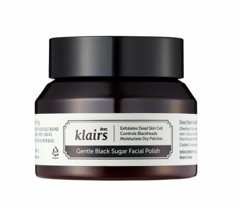 Klairs Gentle Black Sugar Facial Polish  i gruppen Ansikte / Ansiktspeeling / Mekanisk peeling/kornpeeling hos Hudotekets Webshop (K113)