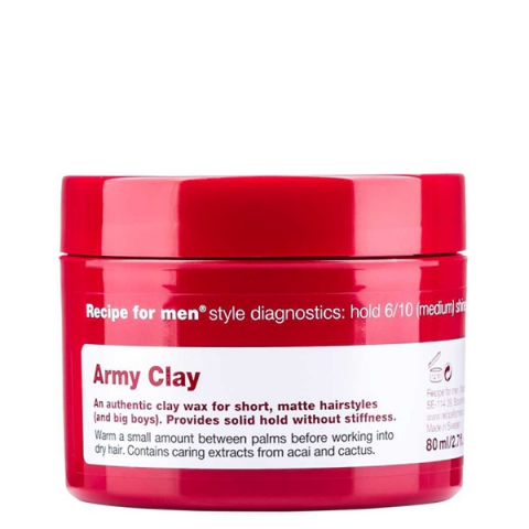 Recipe for men Army Clay Wax i gruppen Hår / Styling & Finish / Hårvax hos Hudotekets Webshop (R061)