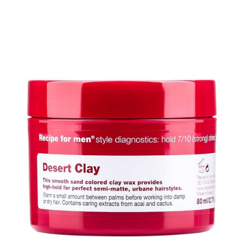 Recipe for men Dessert Clay Wax i gruppen Hår / Styling & Finish / Hårvax hos Hudotekets Webshop (R062)