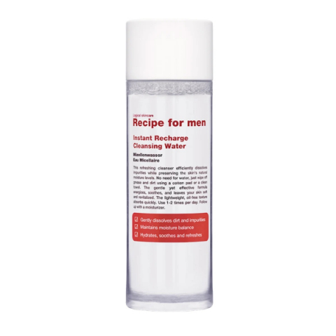 Recipe For Men Instant Recharge Cleansing Water i gruppen Man / Rengöring hos Hudotekets Webshop (R24813)