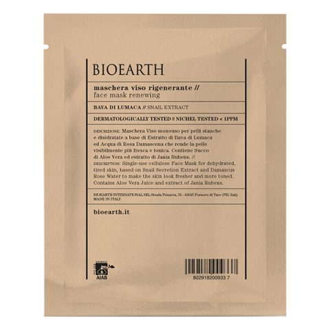 Bioearth Renewing Sheetmask  i gruppen Ansikte / Ansiktsmask / Mogen hud hos Hudotekets Webshop (b1018)