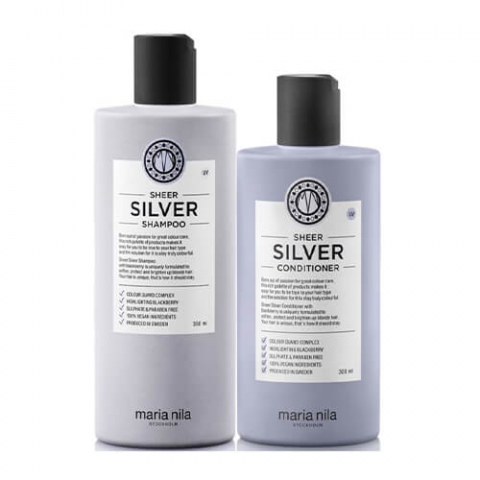 Maria Nila Sheer Silver Duo i gruppen Hår / Balsam  / Balsam med färgpigment hos Hudotekets Webshop (bundlingsheersilver)