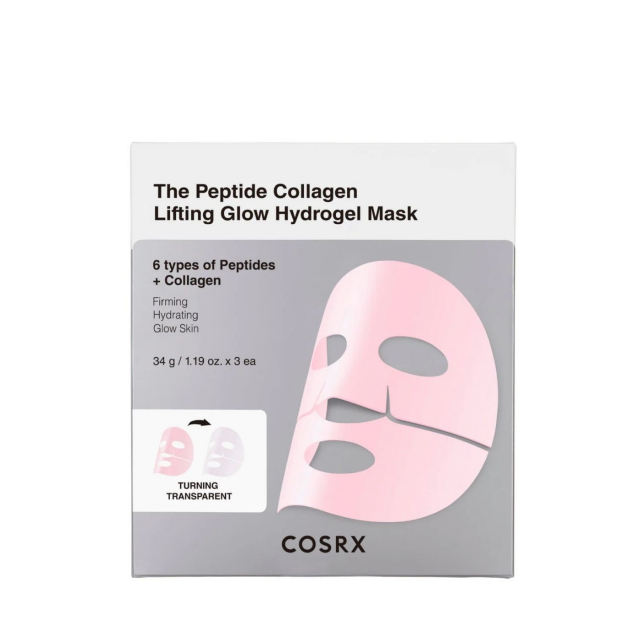 COSRX The Peptide Collagen Lifting Glow Hydrogel Mask 3 Pcs