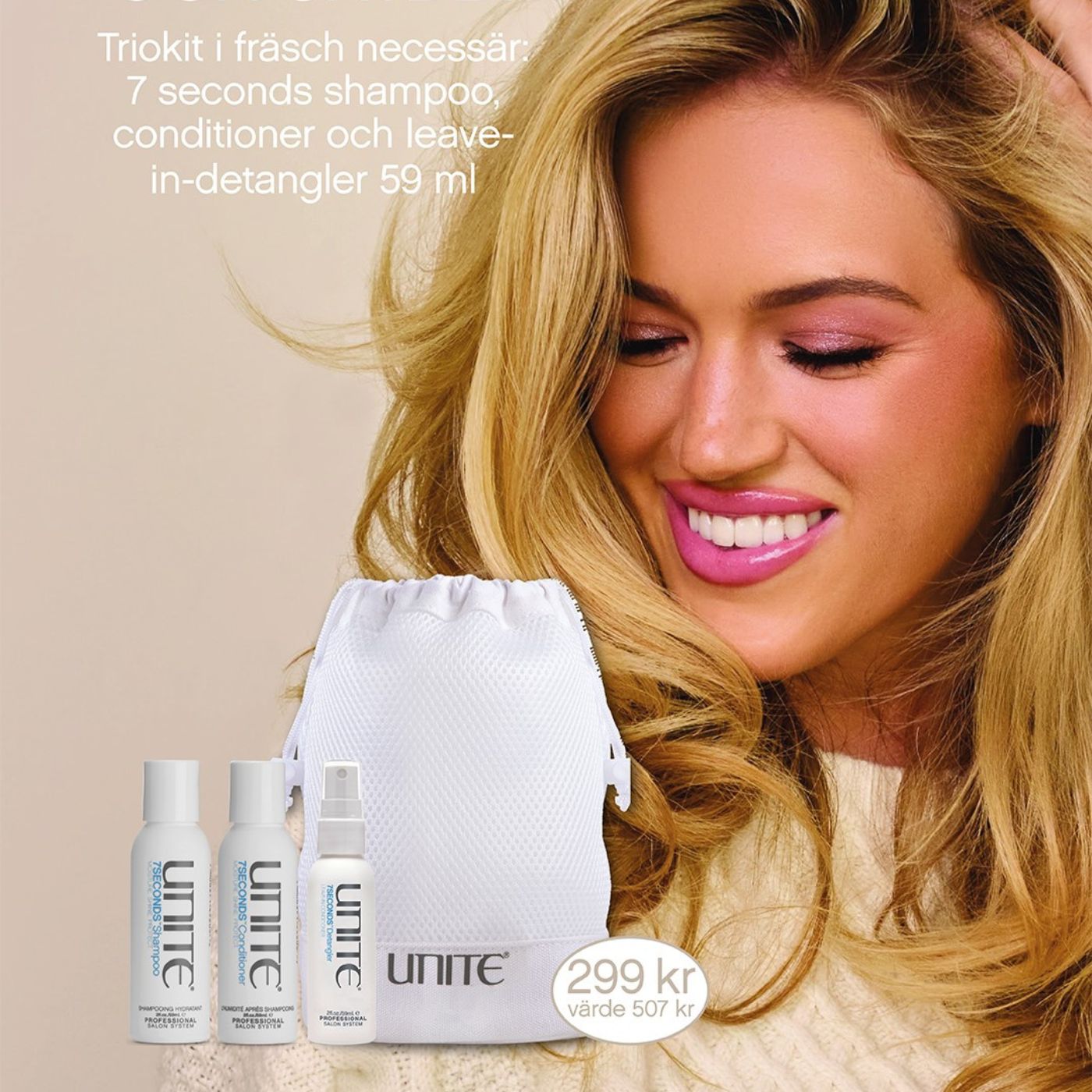 Unite 7Seconds Trio Travelsize kit 3 X 59 ml