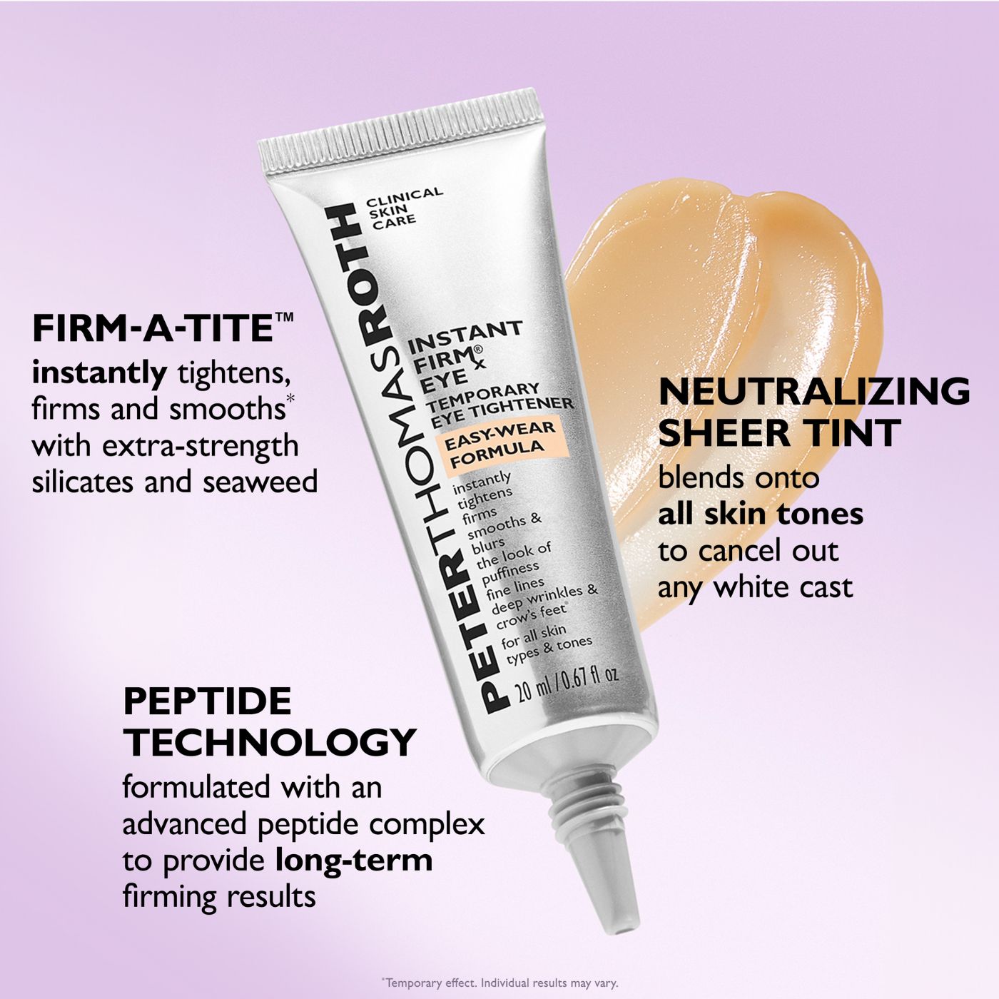 Peter Thomas Roth Instant FIRMx Eye Temporary Eye Tightener Easy-Wear 20 ml + Brush