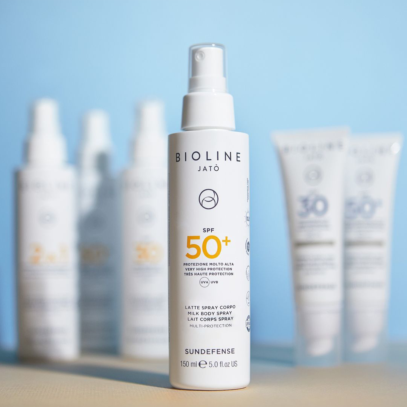 Bioline SPF 50+ Very High Protection Milk Body Spray Multi-Protection 
